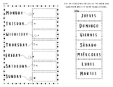 Los DÂ¨Â¬as De Semana -A Cut & Paste Spanish Activity to learn The Days of the Week