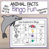 150 Animal Facts Science Bingo PLUS Memory Game