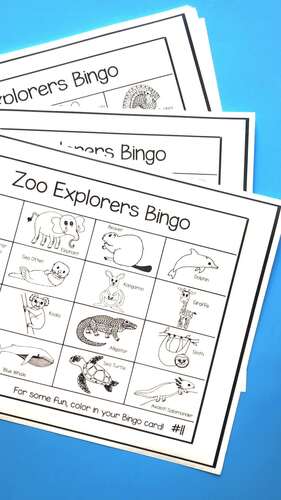 150 Animal Facts Science Bingo PLUS Memory Game